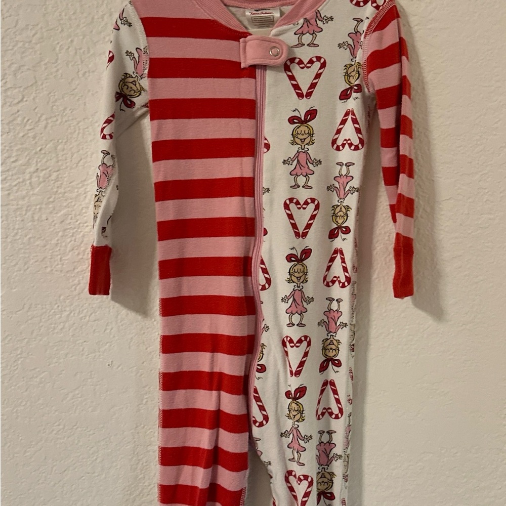Red and White Striped Kids Pajama